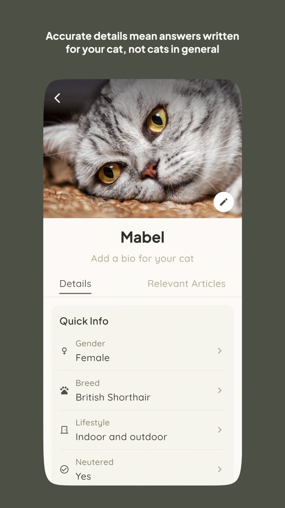 Signing up to My Feline and adding your cat